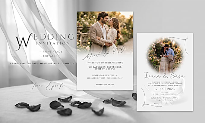 design elegant wedding invitations and stationery