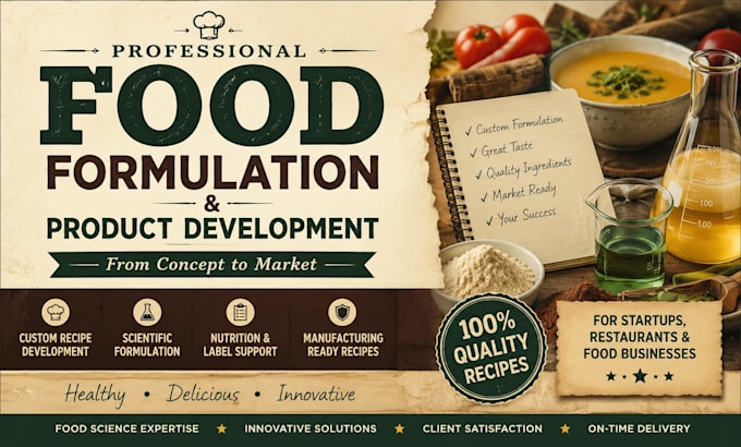 create food recipes, formulation and ingredient optimization