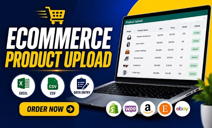 ecommerce data entry, spreadsheet, excel, product upload, data entry