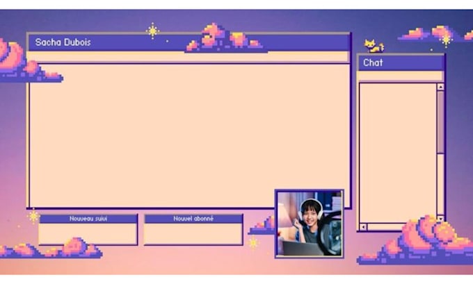 design pixel art stream overlay twitch graphics animated stream page
