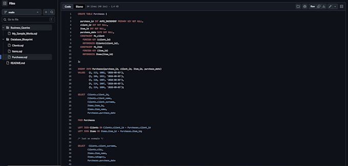 design relational sql databases and setup your business data