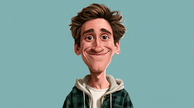 draw marvelous big head cartoon caricature