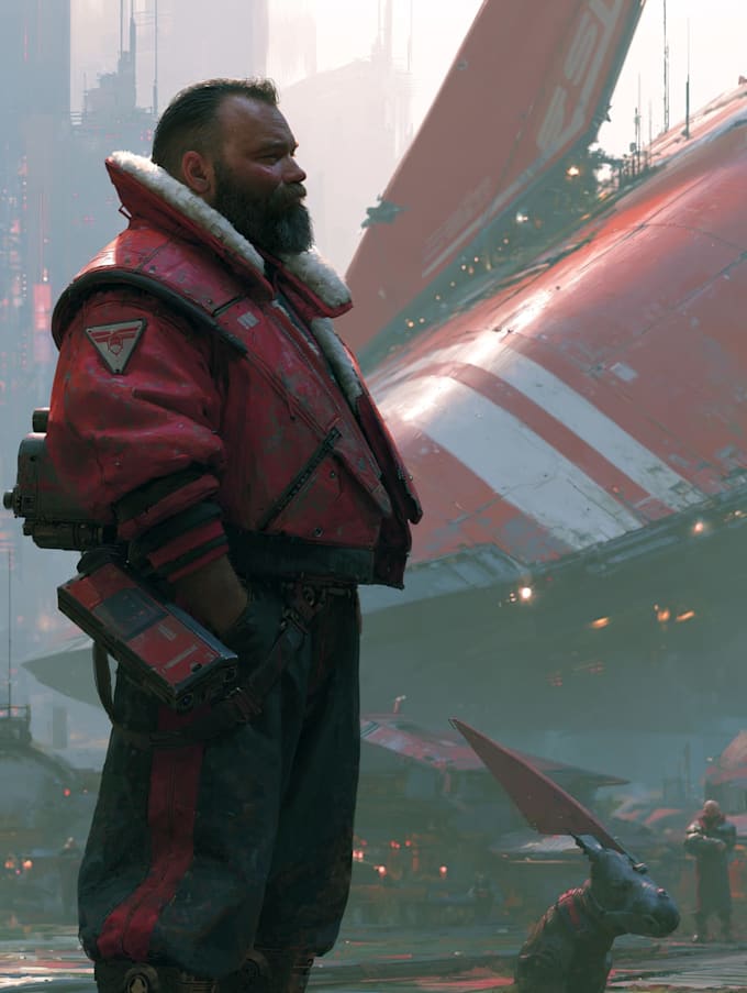 sci fi character illustration or sci fi character
