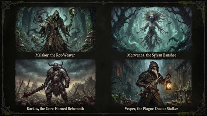 draw horror character design illustration