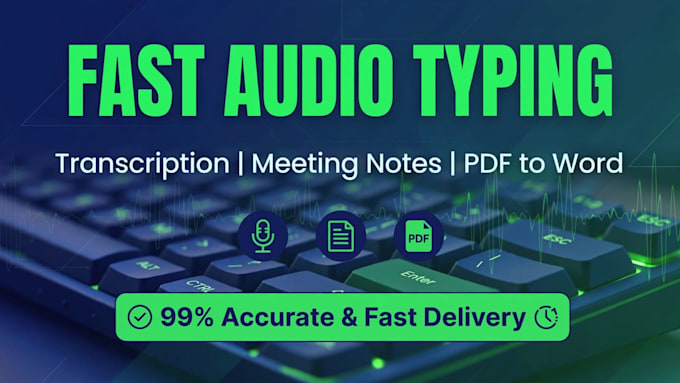 do accurate transcription and PDF to word typing