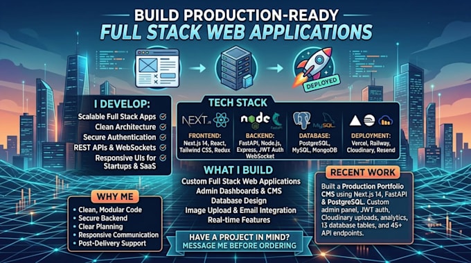 build a full stack web application with nextjs fastapi and postgresql