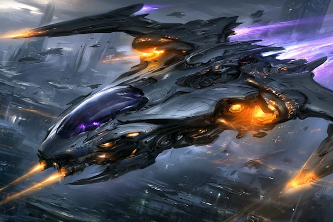 make a hard model surface sci fi , spaceships