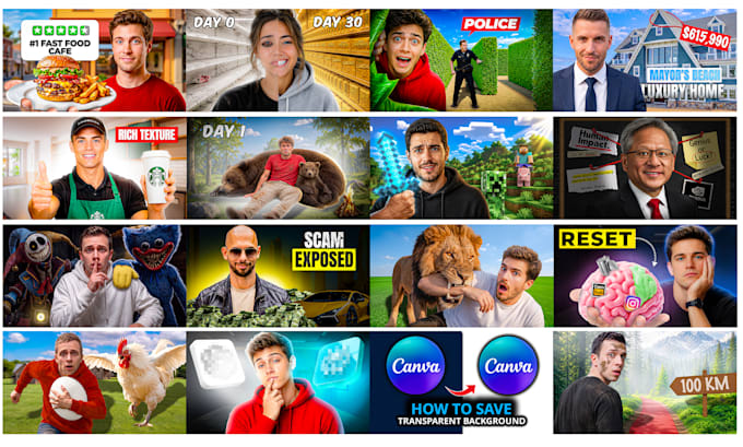 design a high CTR youtube thumbnail