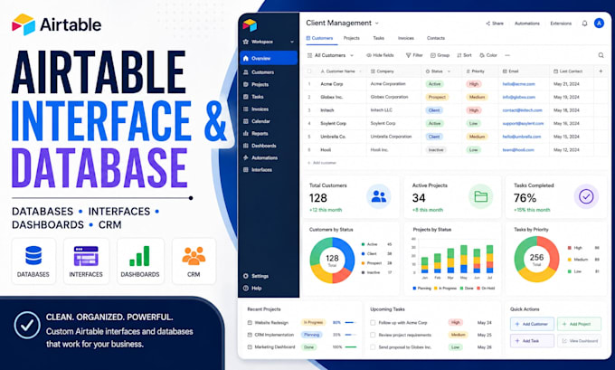 create airtable interface and database for your business