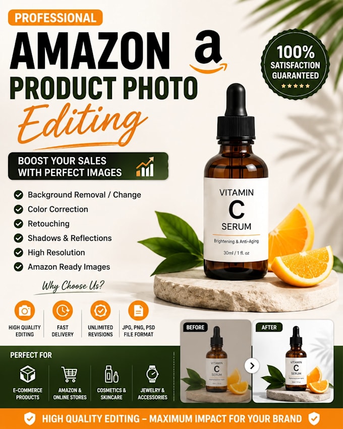 do professional amazon and instagram photo editing