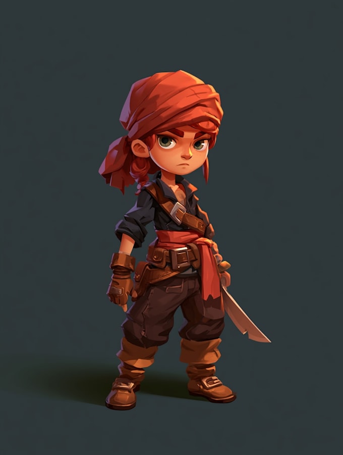 draw 2d game character or 2d game character illustration