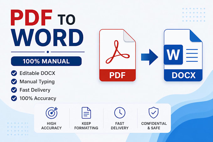 manually convert PDF to editable word document