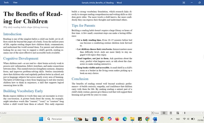 write clear educational articles and learning content