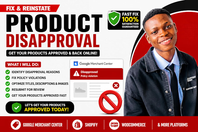 fix product disapproval google merchant center suspension