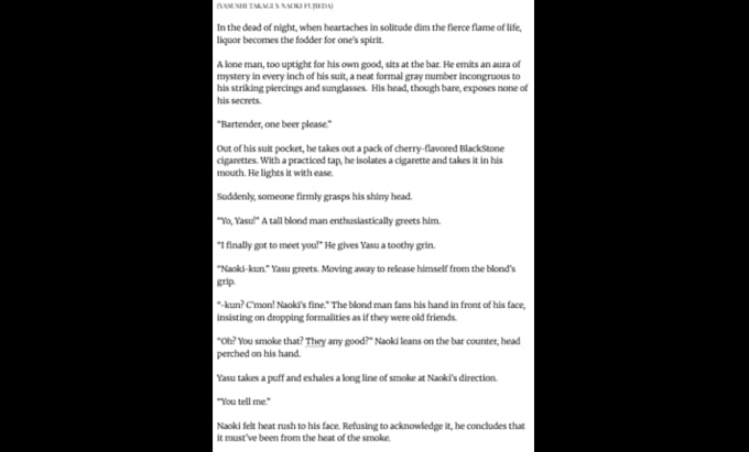 write a story for you