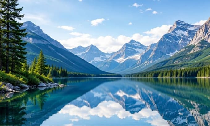 creat stunning ai nature landscape backgrounds