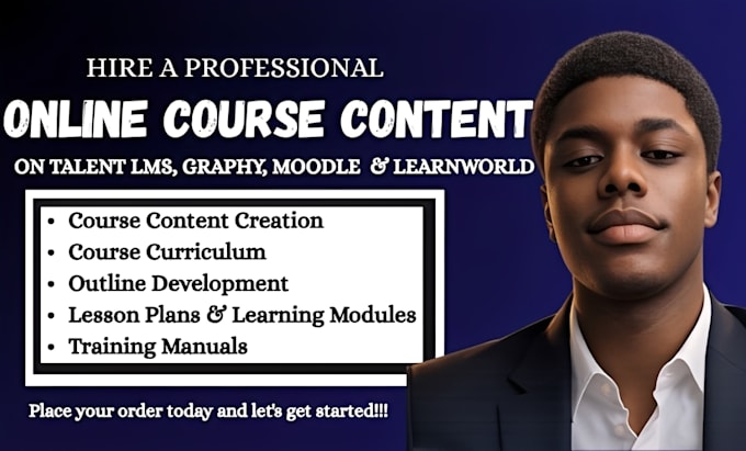 create course content on talentlms, learnworld, graphy, moodle and wordpress lms