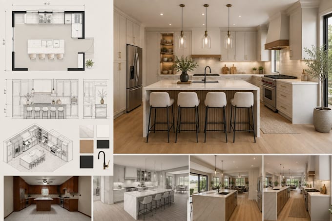 design your kitchen remodel renovation with 3d rendering