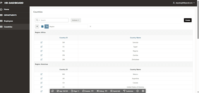 create professional oracle apex dashboards and reports