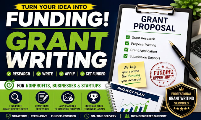 write grant proposal, grant research and grant application
