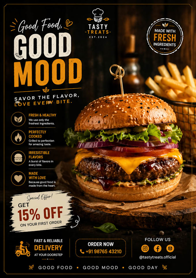 design food posters and restaurant flyer