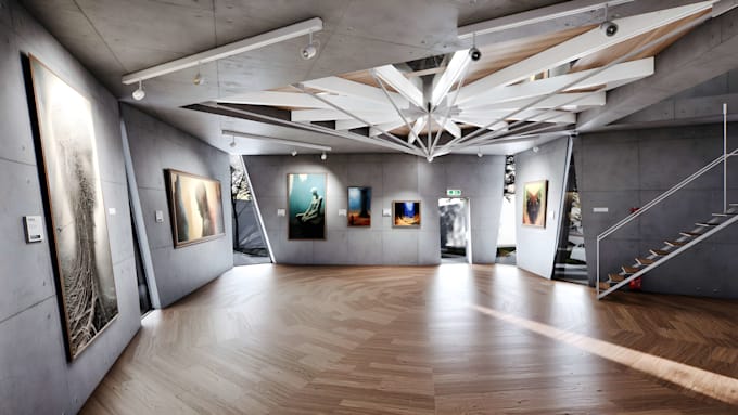 create 3d museum, exhibition, and gallery visualizations