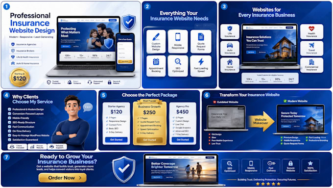 create a modern insurance agency website with wordpress