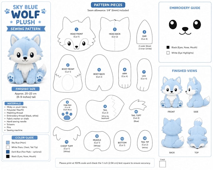 create custom plush, sewing pattern, stuffed animal and toy design