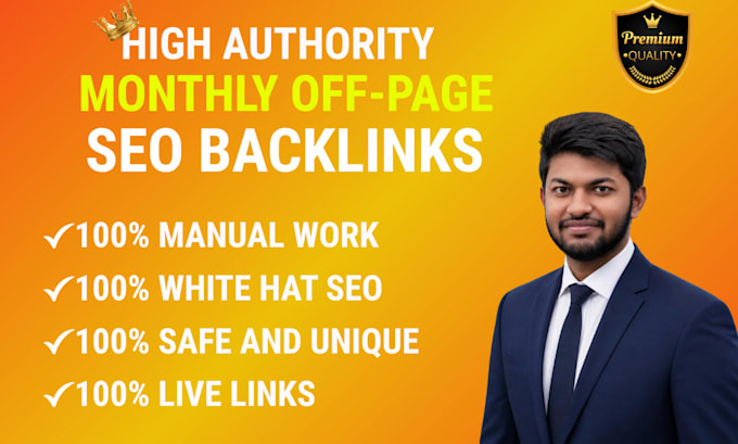 manually build monthly off page seo and mix backlinks