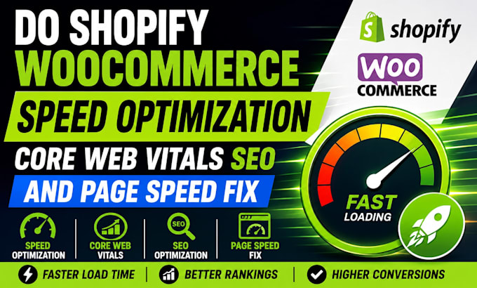 do shopify woocommerce speed optimization core web vitals SEO and page speed fix