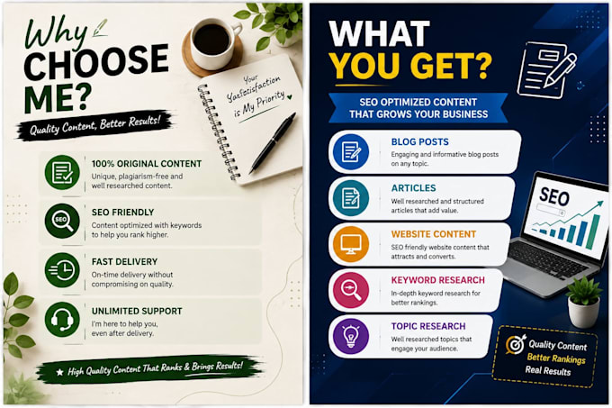 write SEO optimised blog posts and website content