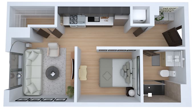 do 3d floor plan modelling and realistic architectural rendering