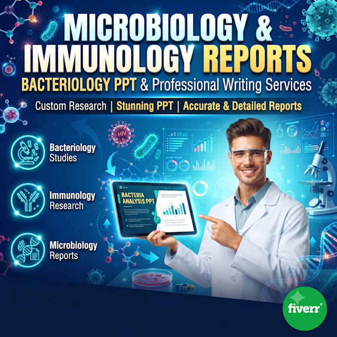 make microbiology, immunology and bacteriology reports and PPT