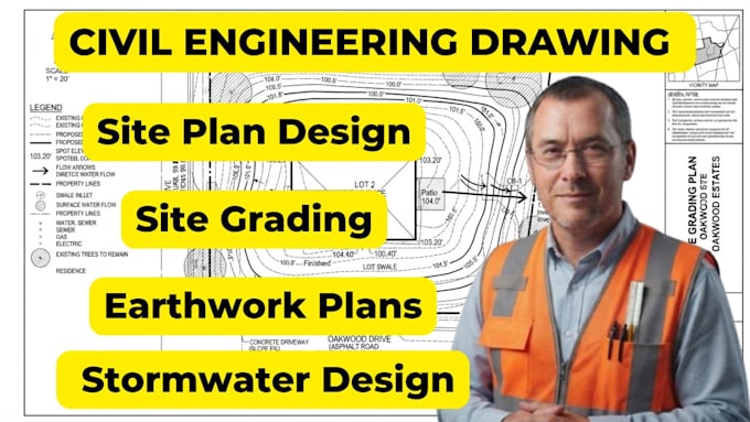 design site grading, grading plan, site plan, drainage plan, stormwater, civil3d