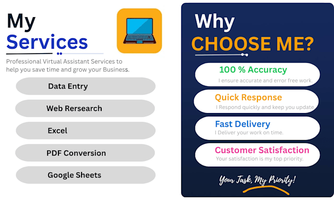 do data entry, web research