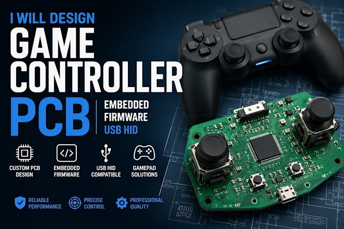game controller pcb embedded systems and firmware and usb hid