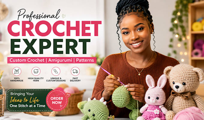 write or design handmade crochet patterns, amigurumi patterns for shop,crochet