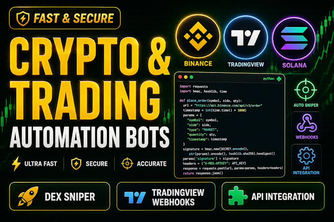 build custom discord bot, music bot, telegram or trading bot
