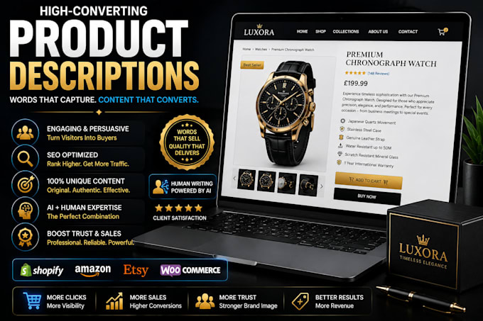write high converting sales copy and SEO product descriptions