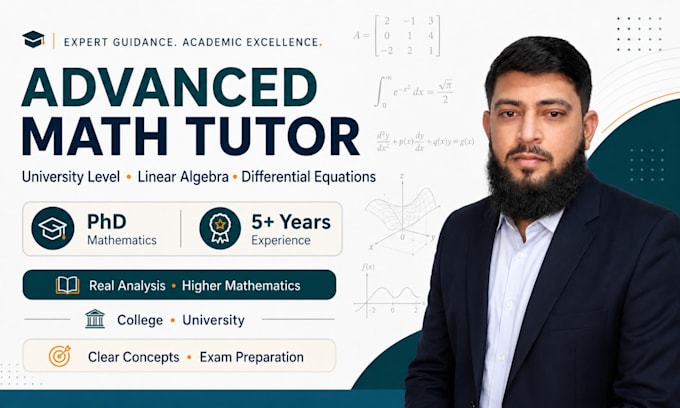 tutor you in linear algebra differential equations and advanced mathematics