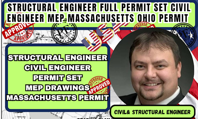 structural engineer full permit set civil engineer mep massachusetts ohio permit