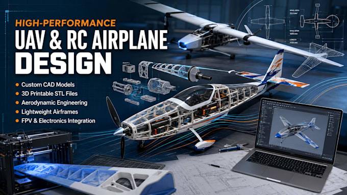 design high performance uav and rc airplanes for 3d printing