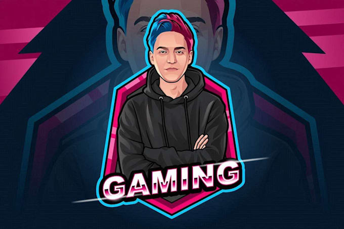 design youtube, gaming twitch, mascot and avatar logo