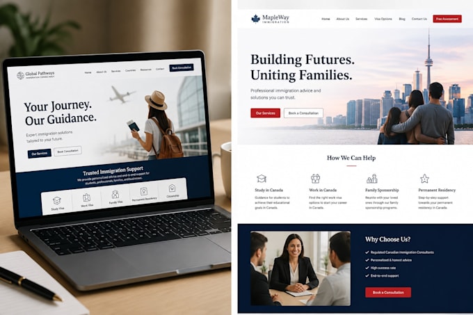 design a professional wix immigration consultant website