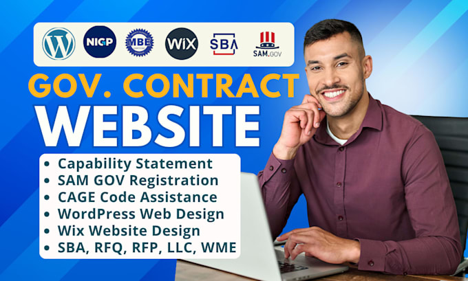 build sam gov ready government contract wordpress website to win contracts bids