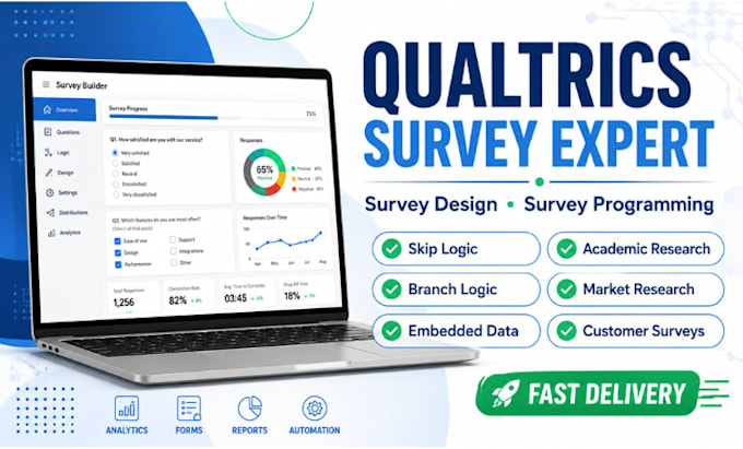create qualtrics survey design, survey programming and online questionnaire