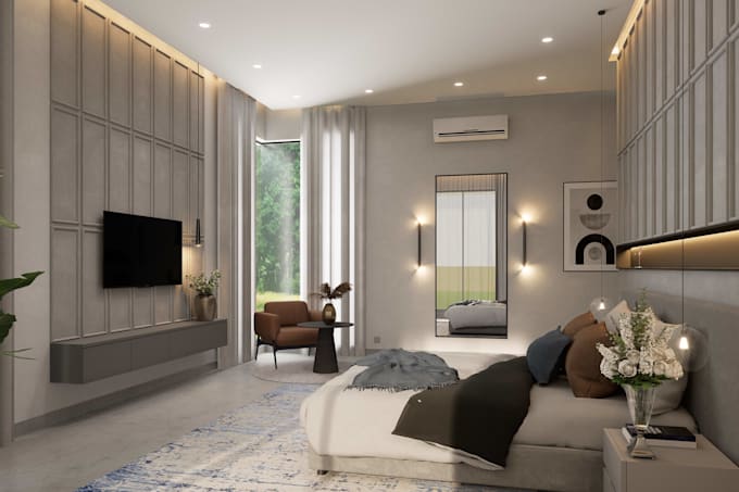 design interior model, 3d rendering, sketchup revit architectural visualization
