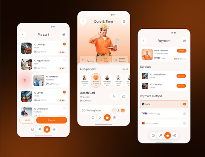 develop ondemand handyman app, home service app, booking app, caregiver app