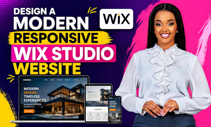 design a modern responsive wix studio website