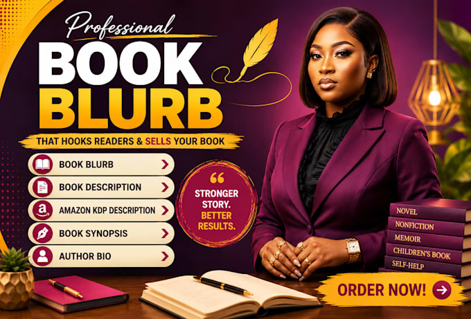 write a compelling book blurb book description amazon KDP copy
